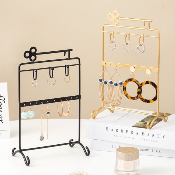 Smykkearrangør Display Stativ 10-tommer Counter Smykke Display Rack Desk Stativ Guld
