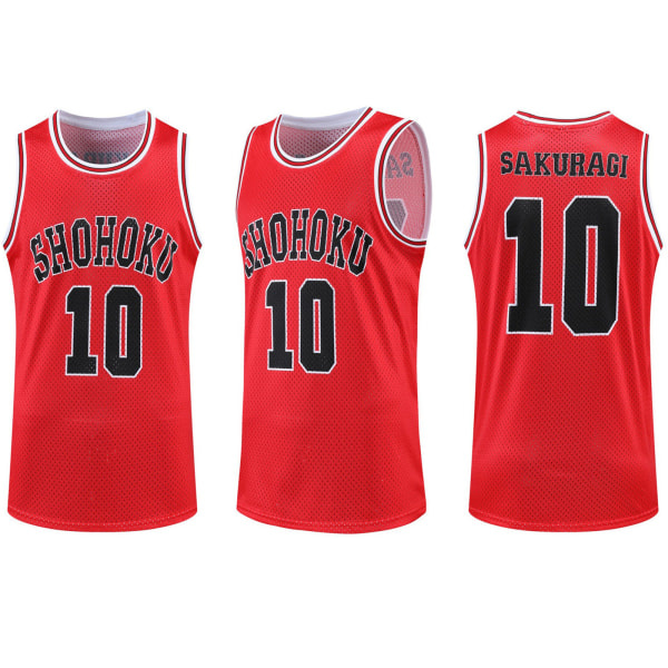 Sommar Herrväst Slam Dunk 3D-Tryckt Baskettröja Team U Röd L Red L