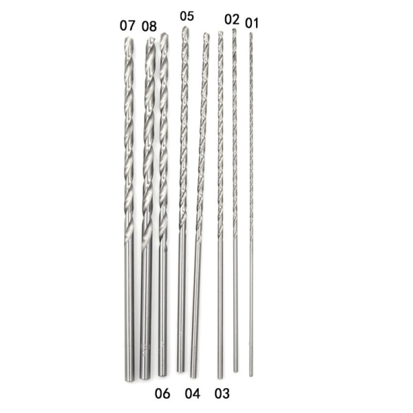 1:a 1,5~5mm Diameter Extra lång HSS rakt skaft Auger Twist 0 2*160mm 2*160mm