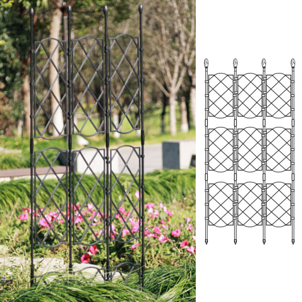 Garden Trellis for Climbing Plants Stainless Iron Potted Plants Vines Vegetables Vining Flowers Patio Metal Wire Trellis Trellis 46.5 x 135cm