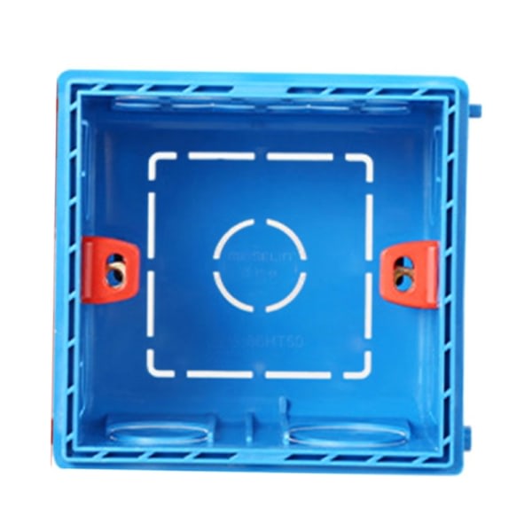 Dammtett PVC Veggbryter Socket Box Type 86 Montering Bakboks Veggbryter Socket-Plug Enkelt Bryter Hvit Bunnboks Blå