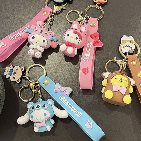 Kreativ ny Sanrio djurserie nyckelring fickhänge A1