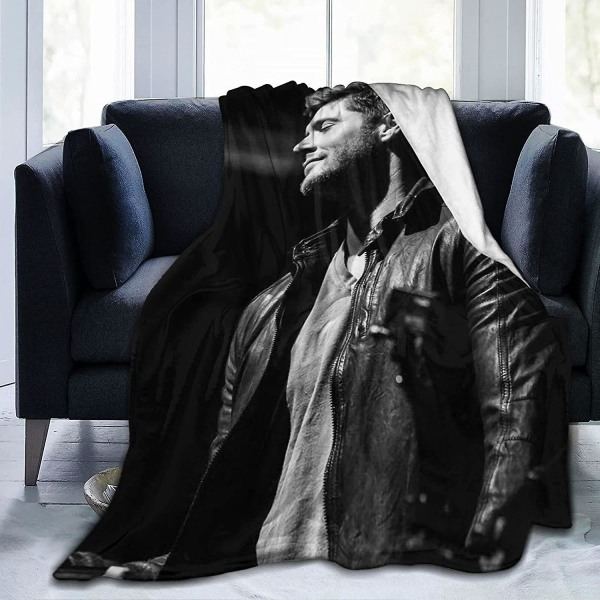 Jensen Ackles Filt Lammeuld Filt 3D Print Plys Filt Sengelinned Dekor Filt Til Stue Soveværelse Soveværelse Indretning -s145 50x40in 125x100cm