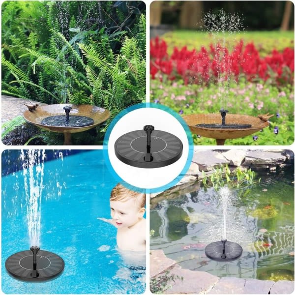 Solcellsfontän för pool, trädgård, dekoration (Ny 16CM)