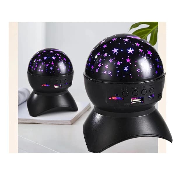 Stjerneprojektor nattlampe stjerne LED høyttaler Bluetooth USB-projektor