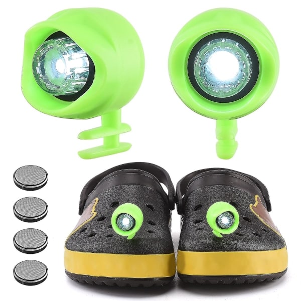 2 stk. frontlykter for Croc Hole Shoe Light Vandring Camping Advarsel S