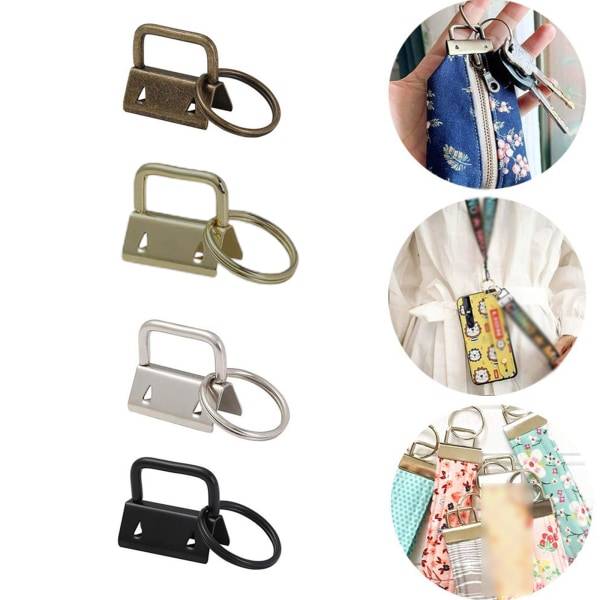 40 stk./sæt nøglering hardware sæt perfekt til at skabe nøgleringe håndværk til nøglering nøglering armbånd med split R lys guld
