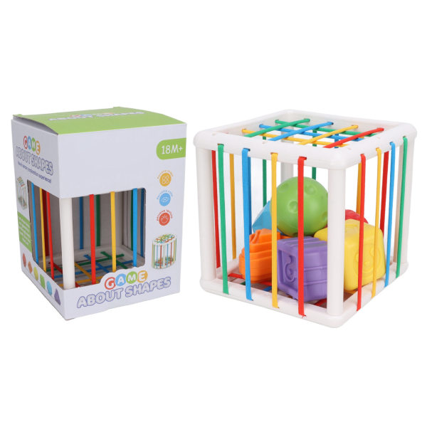 Baby Shape Sorter legetøj Sæt 6 farverige blokke Baby sensorisk form sorterings blokke Legetøj til tidlig læring Baby legetøj Model A