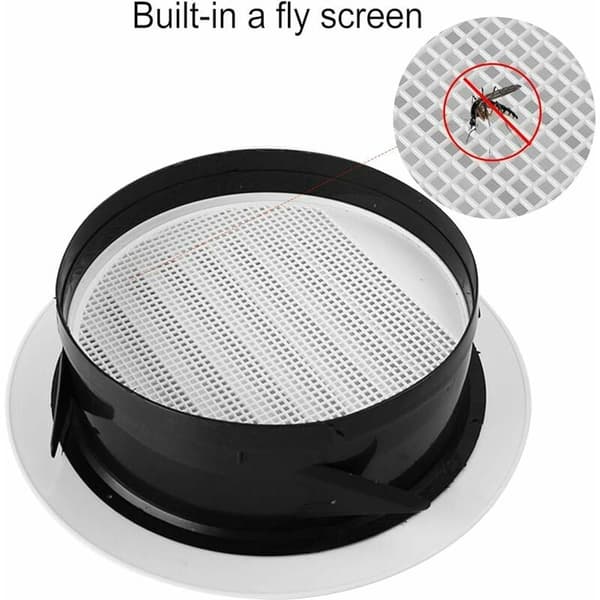 200 mm ventilationsutlopp med skyddsgaller - ABS (ø200 mm)