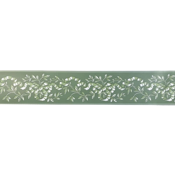 CDQ Wallpaper Border Peel Stick Home, 4 tum gånger 32,8 fot (grön)