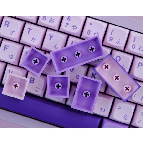 Nyhet Dye Sub Keycaps PBT Lila Keycap för 134 nycklar XDA Profil Mekanisk