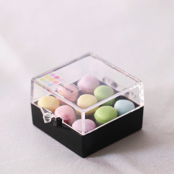 Mikro Miniatyr Møbler Tiny Småskalig Legetøjs Dukkehjem DIY Decora Mini Boxet Mini Maca Dragon Bag Boxet macarons