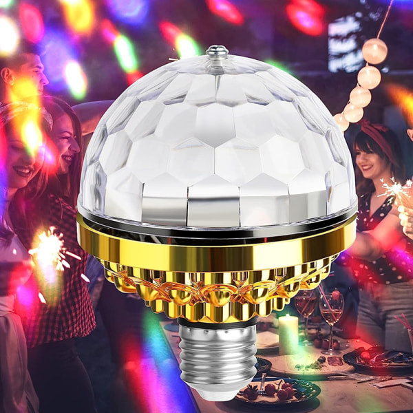 E27 Mini Roterende Magic Ball Light Rgb Projektionslampe Party Dj