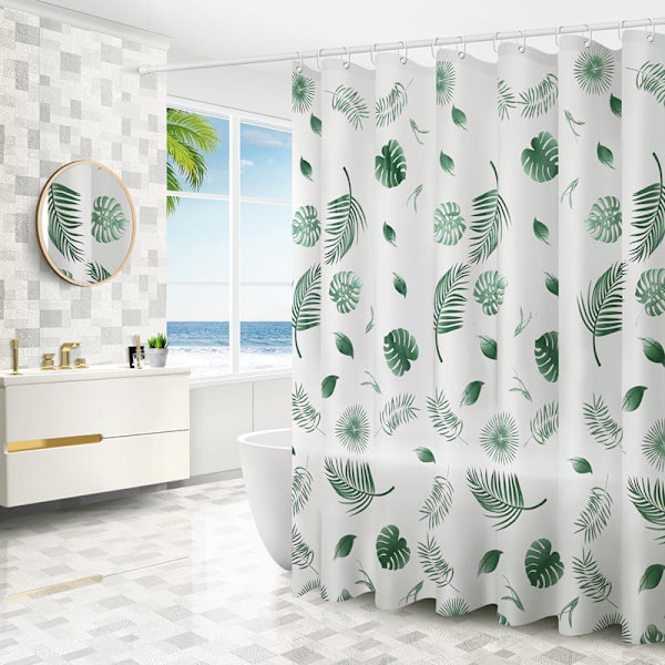 Duschdraperi Vattentätt och Mögelbeständigt Duschdraperi Love Rain Banana Set 80 Bredd * 180 Höjd + Teleskopisk 50-80 Stång + Ringar I Set80*180+rod+ring