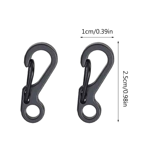 Minilegering Karbinhake Klämma Tiny Spring Snap Hook Karbinhakar Zinklegering Mini Paracord Krok Nyckelring Klaps EDC för nyckelring 30PCS