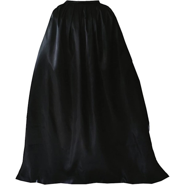 Unisex vuxen lång kappa hel längd kjol kappa kappa för jul Halloween cosplay klä upp kostymfest Black M