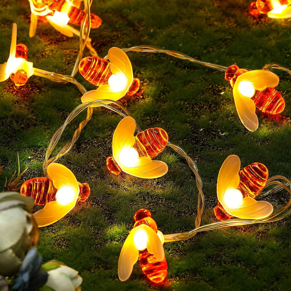 13,1 FT 40 LED Bee String Lights Bee Fairy String Lights Fancy B