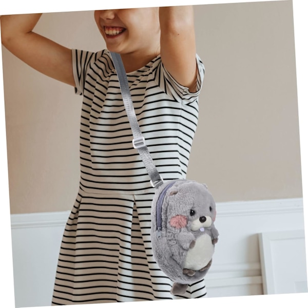 Mini Plysch Hamster Ryggsäck Crossbody Väska Mjuk Leksak Axelväska Handväska
