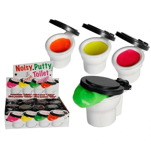 Prutslime i Toiletbøtte – 2-pak multifarve Multifärg