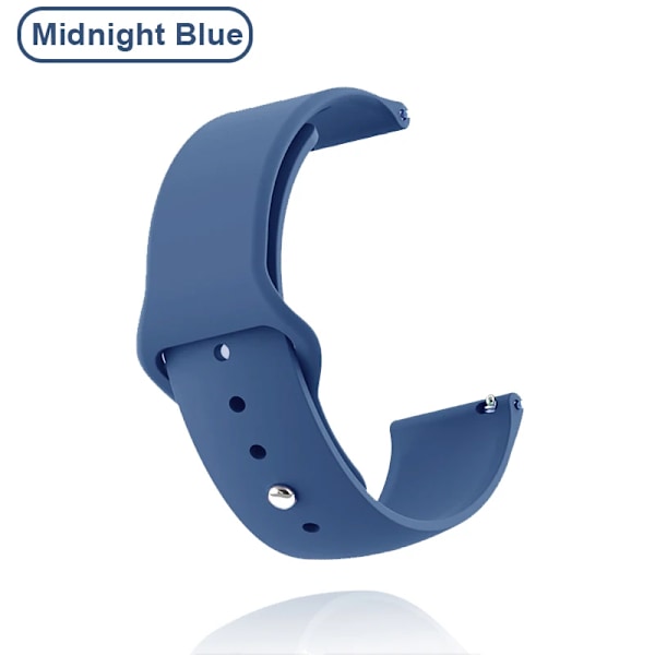 18 mm 20 mm 22 mm metallrem för Garmin Vivoactive 3 4 4s Band Watch Venu 2 2s SQ Forerunner 645 Armband Silikonögla Nylon handled Silicone MidnighBlu Silicone MidnighBlue For Vivoactive 4