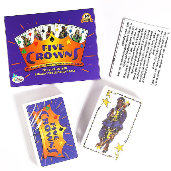 Viisi Kruunua Korttipeli Klassinen Hauska Perhejuhla Rummy Tyylinen Pokeri Lautapeli