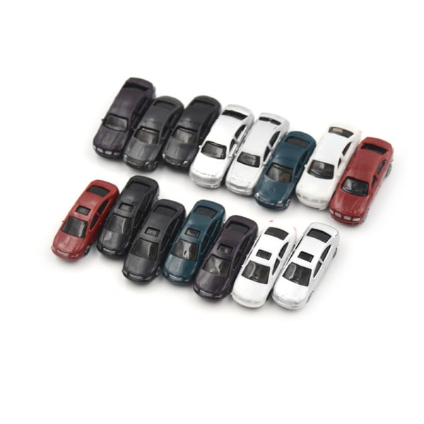 10 stk malte modellbiler Byggende toglayout Skala HO 1/100 B Multicolor one size Multicolor one size