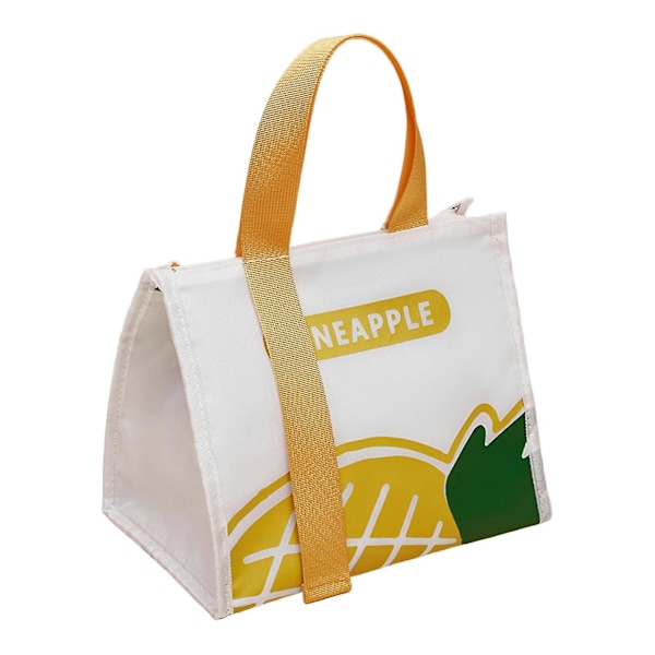 Bento-taske Foldbar Vandafvisende Oxfordstof Student Lunchbox Tote White