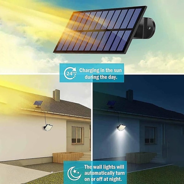 Solcellslampa för utomhusbruk 106 LED rörelsesensor fjärrkontroll
