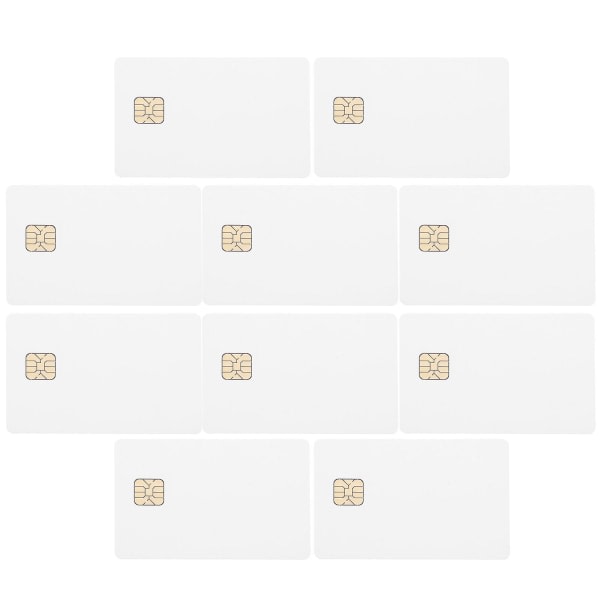 10:a vitt kort med chips Ic-kort Chipkort för hotellpassagekontrollsystem Som visas 8,4X5,4cm