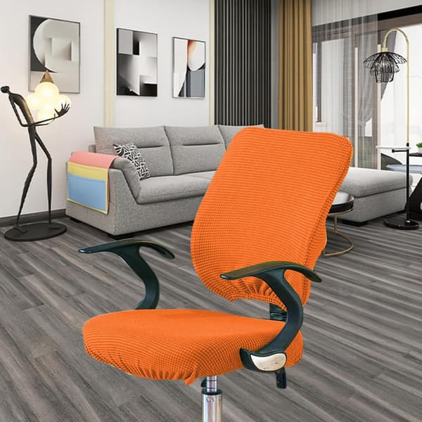 2 Set Jacquard Kontorsstolsöverdrag Datorstolsöverdrag Orange