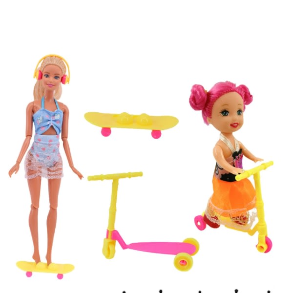 CDQ 79 delar Barbie docka tillbehör Litet set Princess dock tillbehör