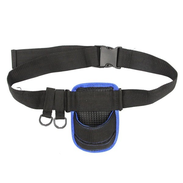 Blå Båd Havfiskeri Stang Mellemrum Mave Stativ Holder Pad Sort