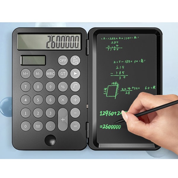 Miniräknare 12-siffrig miniräknare för w/ 6,5 tum Flipper Cover skrivplatta Mute Portable Desktop Multifunktionell för Of