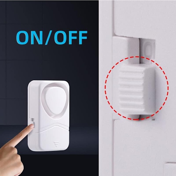 2-pack Fönsterdörrlarm, 110dB Magnetisk Sensor för Hem Garage Barnsäkerhet DIY (Batteri Ingår Ej)