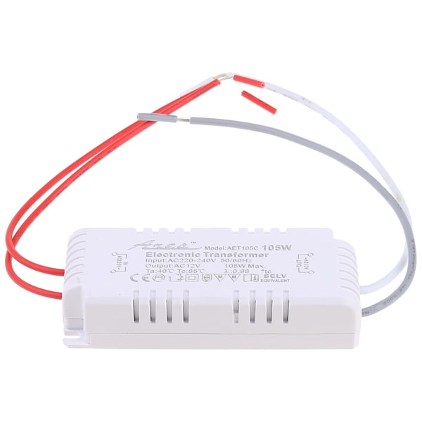 AC 12V 105W Halogen Driver Lys LED Strøm Elektronisk Transformator Ny