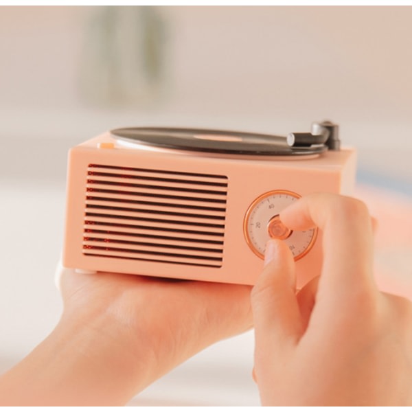 Atomic vinyyli bluetooth -ääni, retro vinyylilevysoitin -ääni, langaton koti mini USB ulkokortti (valkoinen),