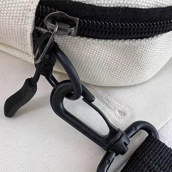 Ins Fashion Crossbody Canvas Bag e Bear Letter Student Small Bu vit