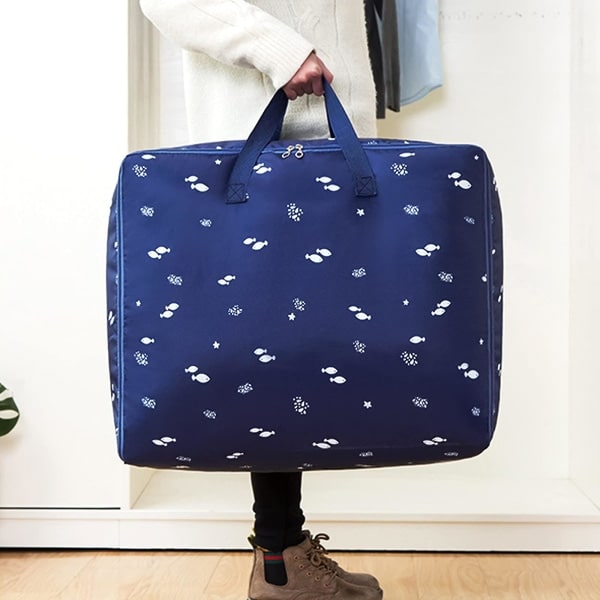 2 stk. 105L stor opbevaringspose til tøj, sammenklappelig Oxford-pose, fortykket organizer