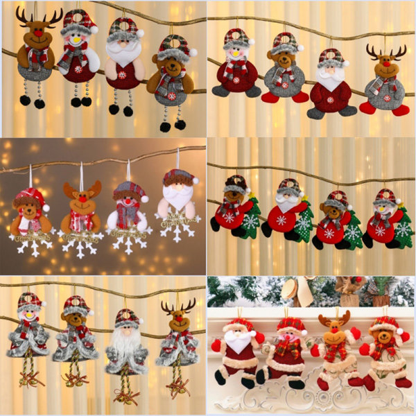 Uudet joulukoristeet Joulukuusen riipus DIY Xmas Tree Pe A18 onesize A18 onesize