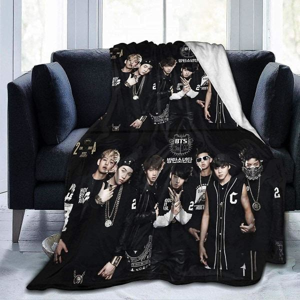 BTS Love Yourself Tear Ultra Myk Lettvekt Varm Flanell Kastteppe Sofa Sofa Fuzzy Teppe For Reiser Camping Hjem-n279 50x40in 125x100cm