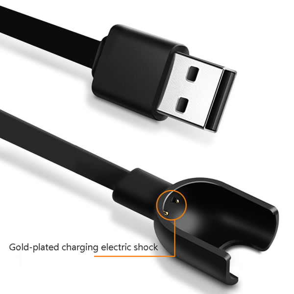 USB-latauskaapeli Adapter Laturi Mi Bandille pikalataus C Musta Mi band 5 6 7:lle Black For Mi band 5 6 7