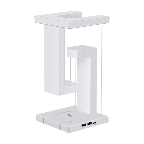 Kreativ mobiltelefon trådlös laddning svävande bordslampa hem atmosfäriska prydnader present nattlampa Wireless charging White