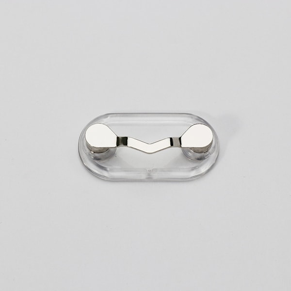 Magnetisk glasögonhållare - Magnetklämma - Hållare för läsglasögon och solglasögon - Glasögonhållare för män och kvinnor (silver)
