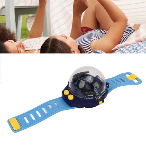 Mini RC Bilur Watch Legering Elektronisk Bilur Legetøj med USB Opladning til Børn fra 3 år og opefter Blå