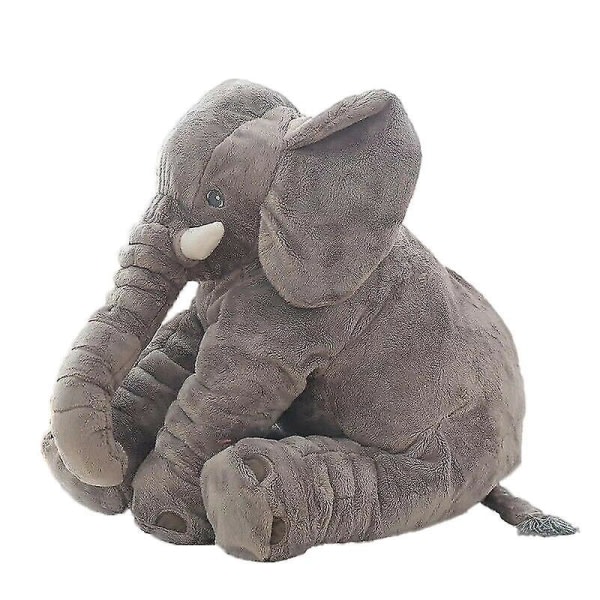 Söt kudde plysch fylld elefantdjur Stor mjuk leksak Barnpresent 24" Superb Grey 40cm