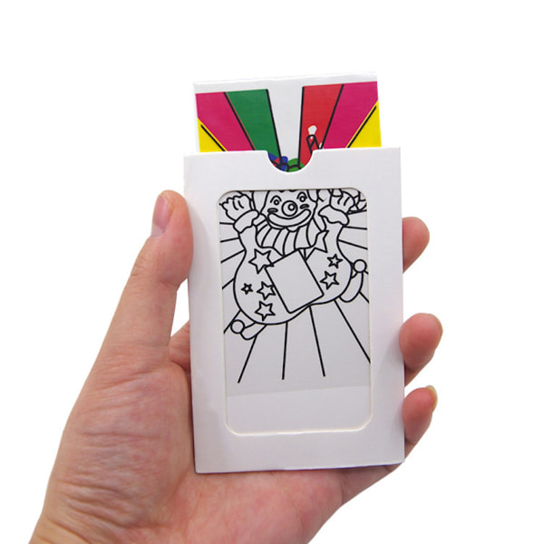 Liten clown färgskiftande kort Magic Trollkarl Närbild Rekvisita Jippon busverktyg