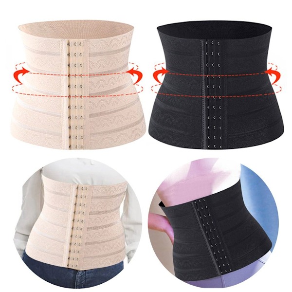 Dame Høy Midje Slankende Undertøy Magekontroll Shapewear Svart Black XXL
