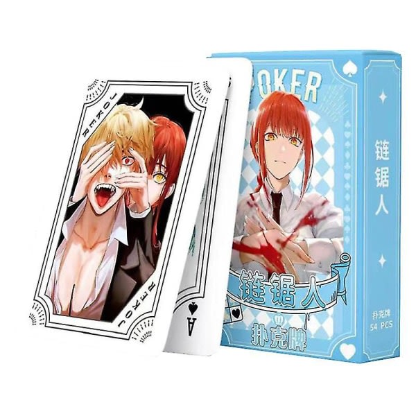 Motorsågsmannen Pelikortit Lautapeli Anime Denji Pochita Lapset Lapset Lelut Lapset Leikkikorttipakka Korttipeli Manga Makima Hayakawa Aki