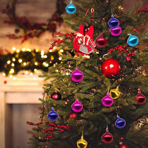 300 stk. Små Bjeller, Metall Jingle Bells, Flerfargede Bjeller, Julebjeller, Hunde- og Kattebjeller for Smykkefremstilling, Bryllupsfestivaldekorasjoner