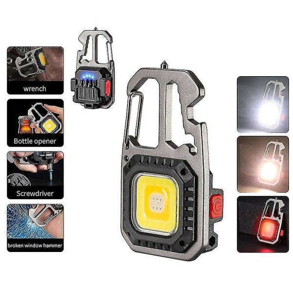 Mini Bright Light Bærbar Lommelygte Sort+Magnet